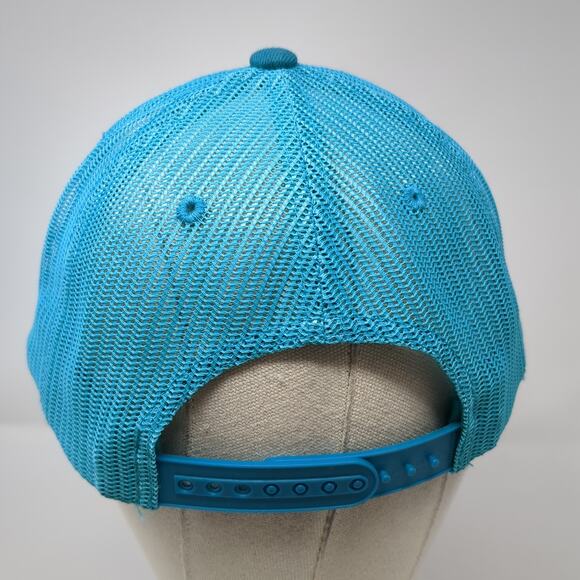 Cloverleaf Snapback Trucker Hat Blue OS Adjustable Mesh Back Get Your Hooey - Picture 6 of 9